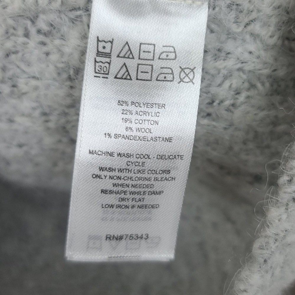 Sincerely Jules Gray Wool Blend Cropped Pullover S - Picture 7 of 8